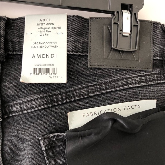 Amendi Black Wash Tapered Jeans 32 x 32 - Picture 10 of 13
